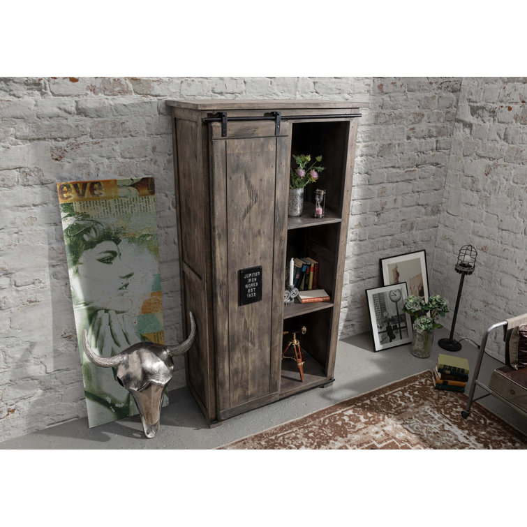 Massivmoebel24 Railway 1 Door Solid Wood Wardrobe Wayfair.co.uk